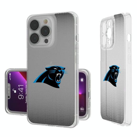 Carolina Panthers Linen Logo iPhone Clear Case