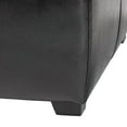 thumbnail image 5 of Square Leather Ottoman Footstool in Black, 5 of 8