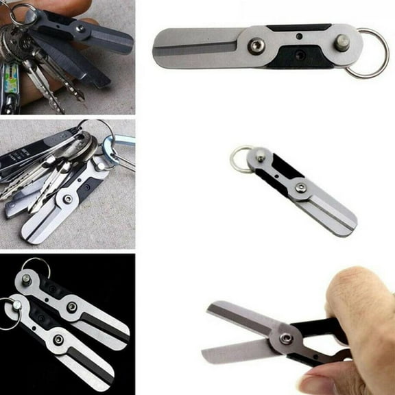QHUDLV Pocket Mini Fold Scissor EDC Outdoor Gadget Foldable Fishing Cutting Keychain Tool Supplies Scissors T0b8 Accessories