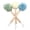 Blue,white,green, variant on Loofah Back Scrubber for Shower, Wooden Long Handle Bath Sponge Lufa Shower Brush, Soft Nylon Mesh Back Cleaner Washer, Women & Men Exfoliating Luffa Pouf on a Stick for Body