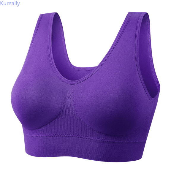 Kureaily Large Size Underwear No Steel Ring Thin Style Bra Sports Yoga Underwear No Binding Underwear Comfortable Everyday Bras