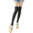 thumbnail image 2 of MRULIC socks for women Pantyhose Bottoming Stocking Women Socks Tights High Velvet Silk Thigh Stockings Fake AntiHook Fake Stitching Tights Black + One size, 2 of 6