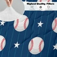 thumbnail image 6 of BlessLiving Kids Comforter Set, 3-Piece Navy Blue Baseball Bedding Sets for Boys, Twin Size, 6 of 8