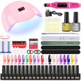 thumbnail image 1 of MOSKANY Juego de uñas profesional Kit de gel de uñas con lámpara de uñas UV de 120W / 54W y taladro de uñas para todo el juego de manicura de esmalte de uñas de gel de secado zhangmengya LED, 1 of 2