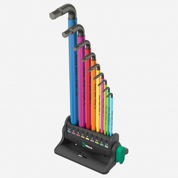 Wera 950/9 Hex-Plus Multicolor 3 L-Key Wrench Set - Metric