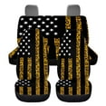 thumbnail image 7 of Pzuqiu Leopard Print Flag Car Seat Covers Full Set Soft Front and Rear Seat Cover Set 4 Seats Car Seat Protector Easy to Install Automotive Cover Accessories Fit for Most Cars And Trucks, 7 of 7