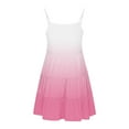 thumbnail image 7 of Nmnitkp Girls Dress Boho Gradient Girl Dresses Flutter Sleeve Tiered A Line Summer Dresses with Pockets Pink,13 Years, 7 of 7