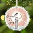 thumbnail image 3 of Expecting Pregnancy Reveal Pregnant Mother Watercolor Design Ornament Christmas Gift Crystal Glass Xmas Tree Holiday Decor, 3 of 3