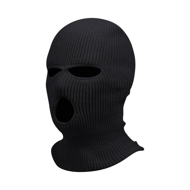 Qcmgmg Men Beanie 3 Hole Balaclava Hat Knitted Soft Solid Color Full ...