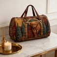 thumbnail image 6 of Highland Cow Print Quilted Duffle Bag for Women Vintage Casual Big Gym Bag Travel Bags (Cow-B M), 6 of 6