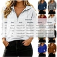 thumbnail image 5 of Pafei Tyugd Womens Quarter Zip Hoodie Casual Drawstring Sweatshirt Hoodies Soft Cozy Long Sleeve Pullover Tops Ladies Fall Fashion Clothing Navy 2XL, 5 of 7