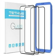 TETHYS Glass Screen Protector Designed for iPhone 11 Pro/iPhone Xs [Edge to Edge Coverage] Full Protection Durable Tempered Glass Compatible iPhone X/XS/11 Pro [Guidance Frame Include] - Pac