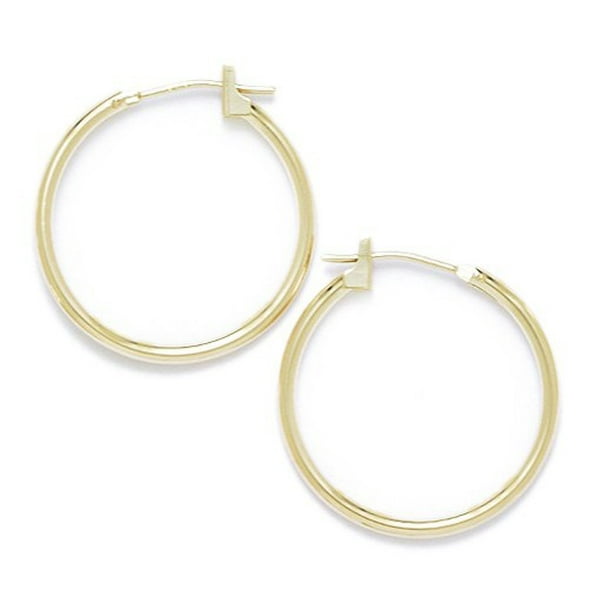 Jewelry 14k Yellow Gold 21mm Round Hoop Earrings