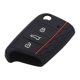 thumbnail image 1 of Caja Remoto de 3 Botones de Silicona Negro Funda Llave Carcasa para, 1 of 1