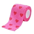 thumbnail image 7 of Rose Red Heart Rolls Bandages Practical Elastic Wound Tapes Cohesive Bandage, Medical Wrap, Elastic Bandage Wrap, Bandage Tape for Pets Animal (M), 7 of 7