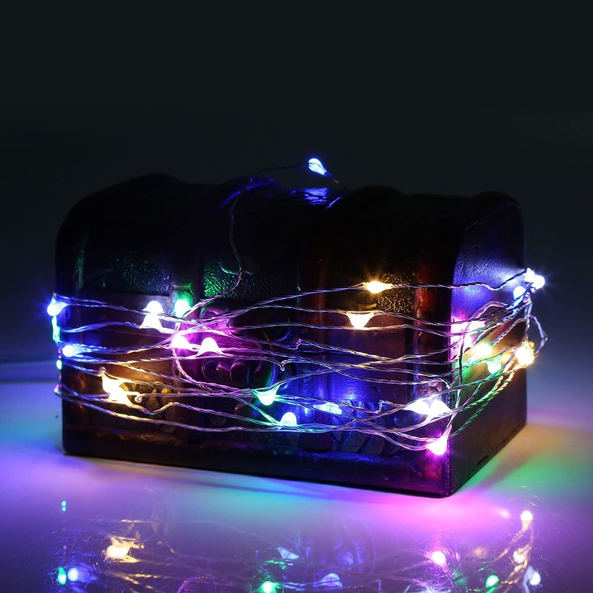 HomeDDecor Copper Wire String Lights, Fairy Light USB Plug in 66ft 200 Led Christmas String Light for Indoor Xmas Tree Wedding Party Patio Decor((Multicolor)