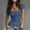 #046-Dark Blue, variant on Womens Linen Like Button Up Short Sleeve Top Front Closure Waist Cinching Peplum Casual for Daily Summer Gift