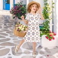 thumbnail image 4 of FORMRS Girls Short Sleeve Dress Summer Casual Round Neck A-line Beach Sundress, Sizes 2T-8T, Blue Abstract Pattern, 4 of 8
