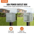 thumbnail image 1 of VEVOR Caja de toma de corriente para RV de 50 amperios, 125/250 voltios, caja de receptáculo para RV cerrada con cerradura para exteriores, panel electrico NEMA 14-50R resistente a la intemperie, para, 1 of 8