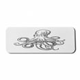 thumbnail image 1 of Octopus Computer Mouse Pad, Hand Drawn Sketch of an Adult Sea Animal Depicted as a Monster of Ocean, Rectangle Non-Slip Rubber Mousepad Large, 31" x 12" Gaming Size, White Charcoal Grey, by Ambesonne, 1 of 2
