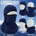 thumbnail image 6 of EINSKEY Fleece Ski Mask with Nose Wire, 2-Pack Winter Full Face Mask Balaclava Hood Thermal Neck Cover for Skiing Cycling Running Black & Blue, 6 of 7