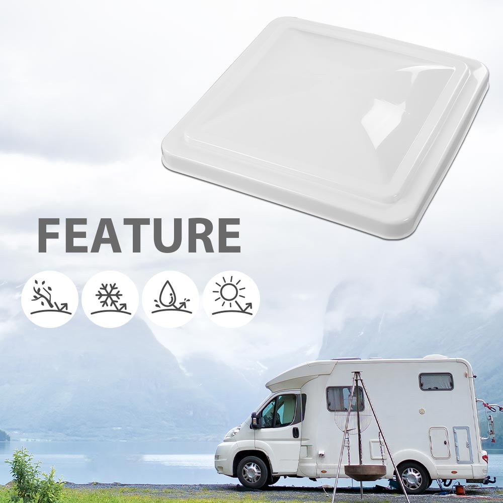 PIT66 14"x14" White Roof Vent Cover Camper RV Trailer Ventline Fit For Ventline Elixir