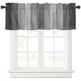 thumbnail image 2 of Retro Black And White Gray Gradient Wood Grain Rod Pocket Short Curtain Half-Curtain For Kitchen Door Drape Cafe Small Window, 2 of 6