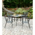 thumbnail image 5 of Hanover Pemberton 5-Piece Commercial-Grade Patio Dining Set with 4 Stackable Dining Chairs and a 38" Square Slat-Top Table, 5 of 10