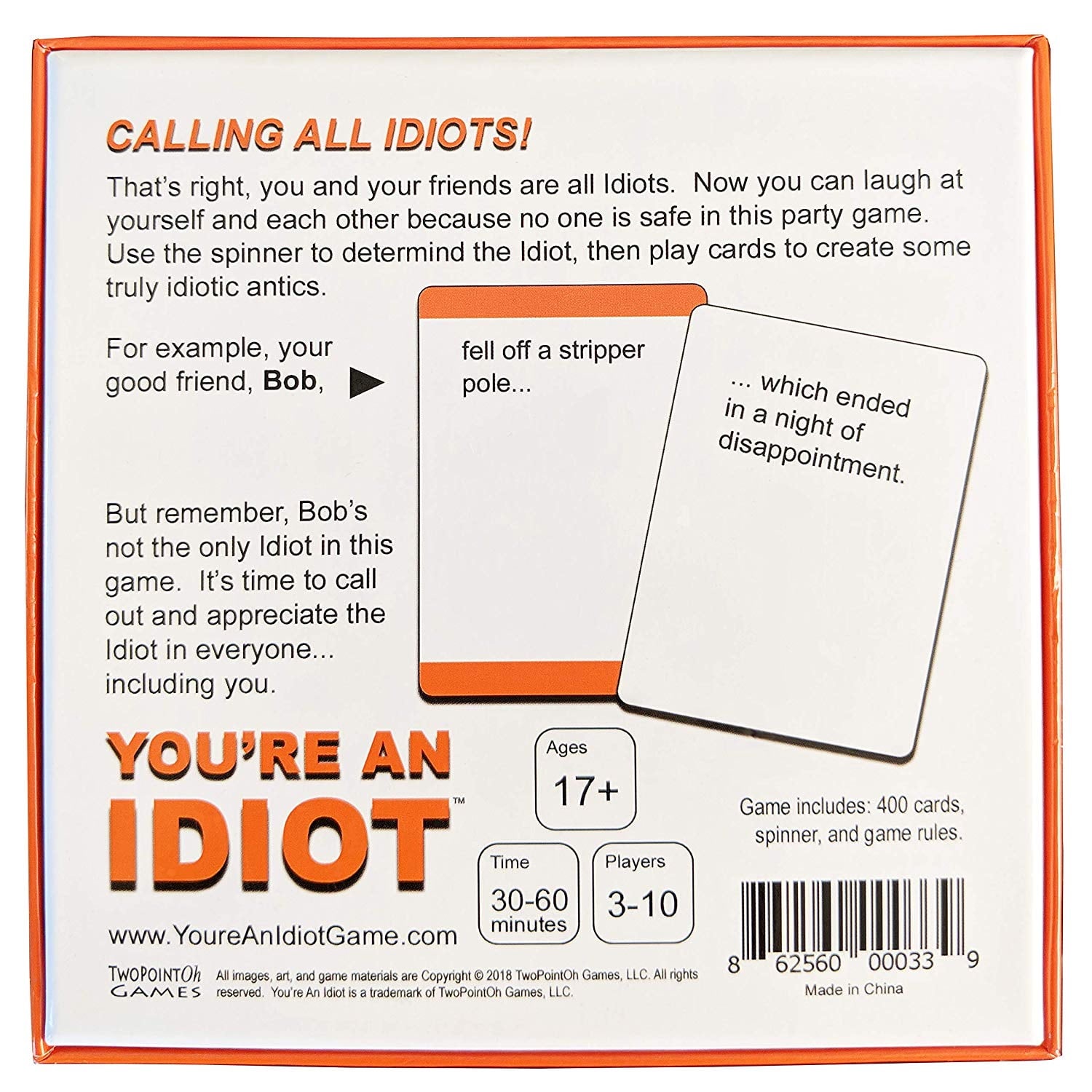 You're An Idiot - A NEW Adult Party Game by TwoPointOh Games SEALED