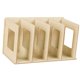 thumbnail image 3 of Estantería de madera para escritorio, organizador de mesa, estante de exhibición, estante decorativo para DVD Beige, 3 of 9