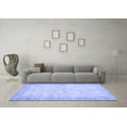 thumbnail image 3 of Ahgly Company Machine Washable Indoor Square Abstract Blue Contemporary Area Rugs, 4' Square, 3 of 4