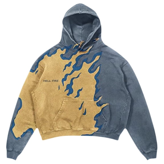 CONZONE Halloween Mens Hoodies Long Sleeve Hallowmas Pullover Hoodie for Men Graphic Y2K Hooded Sweatshirts With Pocket