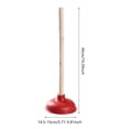 thumbnail image 2 of 2Pieces Heavy Duty Powerful Plunger Unblocker Tool for Toilets and Sinks Ergonomic Wooden Long Handle for Easy Handling, 2 of 9