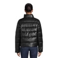 thumbnail image 2 of Time and Tru Women's Short Faux Leather Puffer Jacket, Sizes XS-3X, 2 of 4