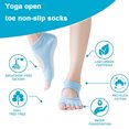 thumbnail image 3 of 1 par de calcetines antideslizantes para mujer con media puntera para ballet, yoga, pilates, calcetines con punta de barra MFZFUKR 221552-3, 3 of 8