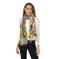 thumbnail image 2 of FORMRS Womens Scarf Winter Soft Long Big Warm Shawls Wrap Tassel Scarves, Colorful Birds Pattern, 2 of 9