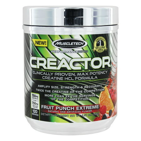 Muscletech Products - Creactor Créatine Formula Performance Series Fruit Punch Extreme 120 Portions - 9,51 oz