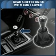 thumbnail image 2 of Unique Bargains Gear Shifter Knob with Cover 5 Speed Manual Stick Shift Knob for Peugeot Partner Faux Leather Black, 2 of 6