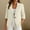 Khaki, variant on WRFWUL Womens Three Quarter Sleeve Cotton Linen Blazer Lightweight Notch Collar Single Button Summer Work Office Casual Jacket