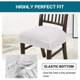 thumbnail image 4 of Stretch Jacquard Chair Seat Covers Seat Covers for Dining Room Chair Covers Chair Seat Slipcovers Removable Washable Chair Seat Cushion Slipcovers for Dining Room (8 Pack, Ivory), 4 of 7