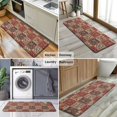 thumbnail image 6 of Red Boho Ethnic Floral Patchwork Pattern Kitchen Rug Mat,Kitchen Runner Rugs Non Skid Washable,Decorative Kitchen Floor Mats for Kitchen,Sink,Laundry,17"x47.2", 6 of 7
