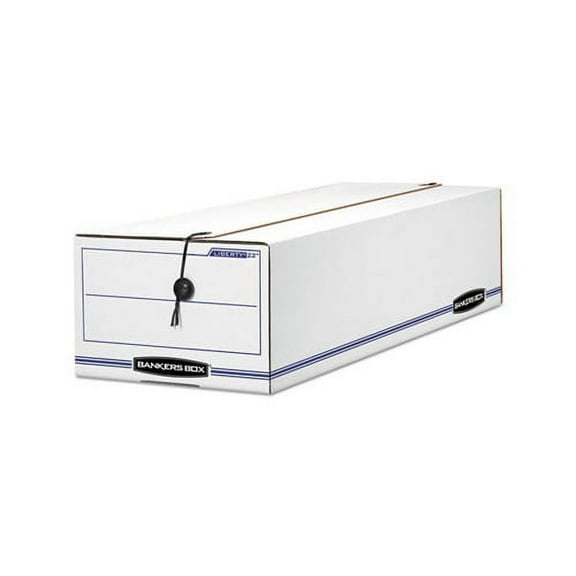 LIBERTY Check and Form Boxes 9" x 24.25" x 7.5", White/Blue, 12/Carton