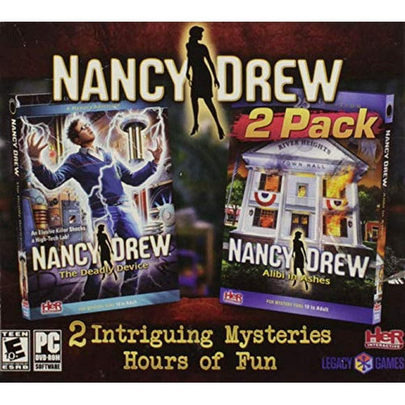 Nancy Drew - Alibi in Ashes & The Deadly Device 2-Pack (PC-DVD) (XP, VISTA, Windows 7, Windows 8) PC Detective Game