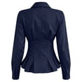 thumbnail image 3 of Hurxie Waist Tops for Women Wrap Top Fitted Button Down Shirt Wrap Top Long Sleeve Blouse Casual Outfits, 3 of 7
