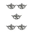 thumbnail image 2 of Jumpingount Media cara antiguo carnaval princesa mascarada disfraces veneciano fiesta decoración cubre Halloween plata antigua Type2 NO2, 2 of 6