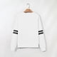 thumbnail image 4 of Cowsor Womens Varsity Striped Oversized Sweatshirt Crewneck Long Sleeve Casual Fashion Pullover Top Fall Outfits, 4 of 6
