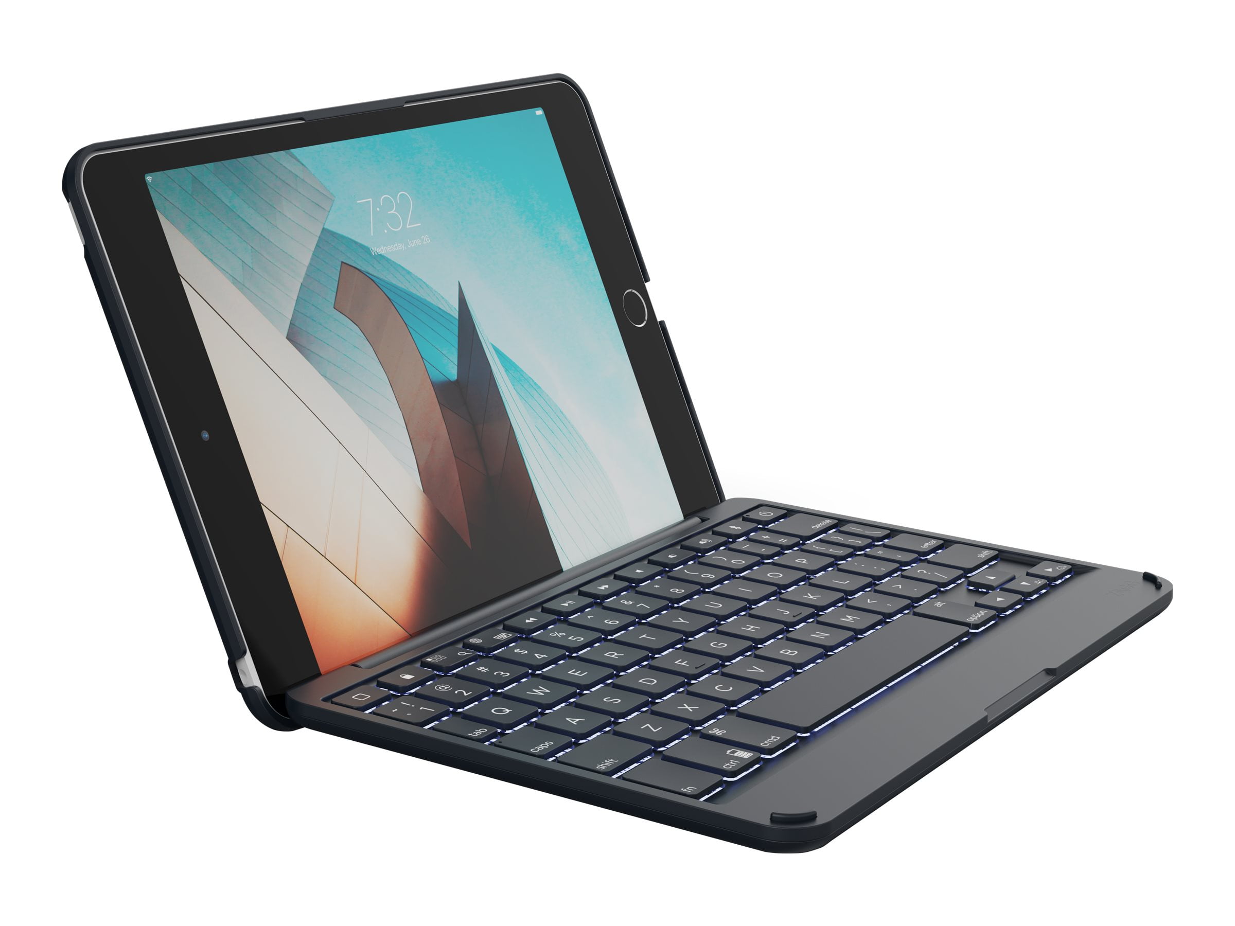 Zagg Folio Keyboard And Folio Case Backlit Bluetooth Qwerty Black Keyboard Black Case For Apple Ipad Mini 5 5th Generation Walmart Com
