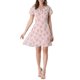 thumbnail image 2 of INSPIRE CHIC Vestido de Chifón Floral de Cuello Volante para Mujer de Manga Corta y Cintura Alta Rosa L, 2 of 6