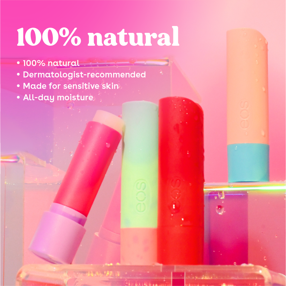 eos 100% Natural Lip Balm - Watermelon Frosé and Lychee Martini | 0.14 oz/2pk - image 3 of 7