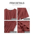 thumbnail image 4 of Vestido largo boho BTFBM verano 2025 marrón rojo talla M, 4 of 8